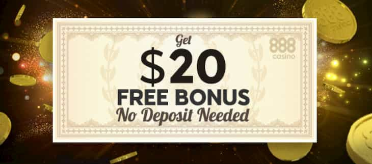 Get $20 free bonus at 888 Casino if you live in New Jersey