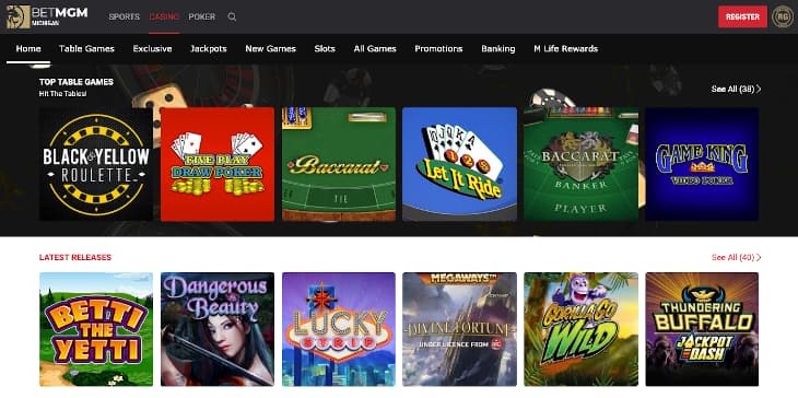 betmgm online casino michigan