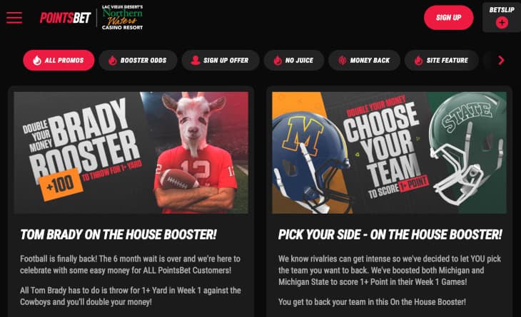 PointsBet promotions Michigan
