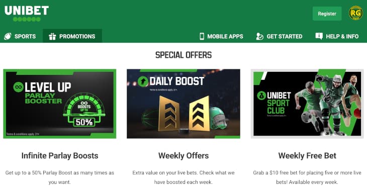 Ongoing promotions at Unibet Iowa