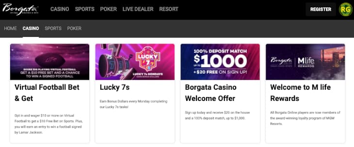 Borgata casino ongoing promotions in New Jersey