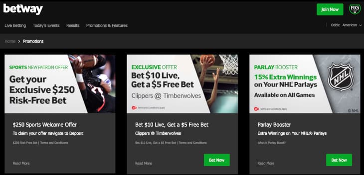 Betway sportsbook promotions