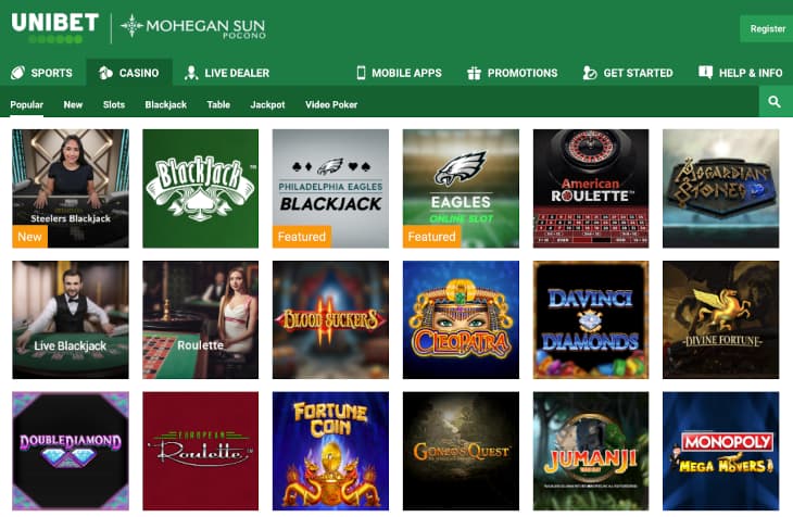 Unibet casino review PA