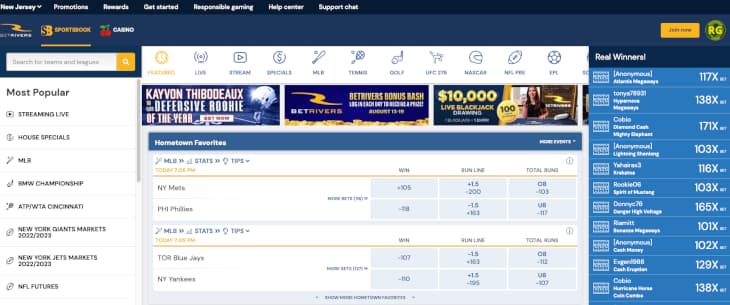 BetRivers NJ sportsbook review