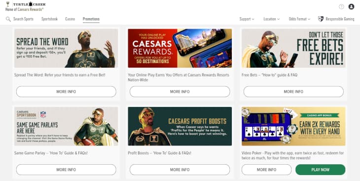 Caesars sportsbook promotions MI